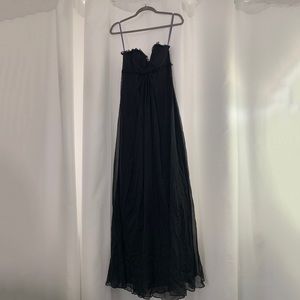 Vera Wang - Black Silk Strapless Dress